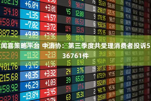 闻喜策略平台 中消协：第三季度共受理消费者投诉536761件